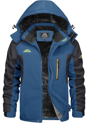 Productafbeelding van Winterjas voor heren, waterdicht, warm gevoerd, ski-jas, blauw, maat M