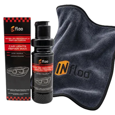 Produktbild von INfloo Scheinwerfer Politur Set mit Mikrofasertuch 40x40