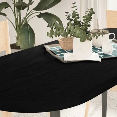 Produktbild von Tischaccessoires, Tischplatte, Dunkelbraun, 140x60x4 cm Massivholz Eiche Oval - Tischplatten CC23431