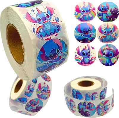 Obrázok produktu pre Lilo a Stitch Nálepky Stitch Samolepiace dekoratívne farebné 500 ks.