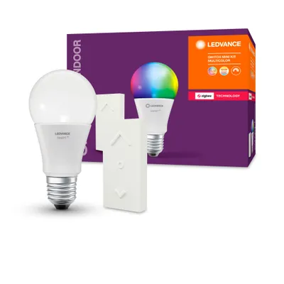 Produktbild von LEDVANCE Smart+ ZB Dimming Switch MINI KIT Multicolor LED-Lampe, Birnenform, Sockel E27, 10 Watt, wechselnde Farben, 2700 K, dimmbar, Amazon Alexa / Google Home