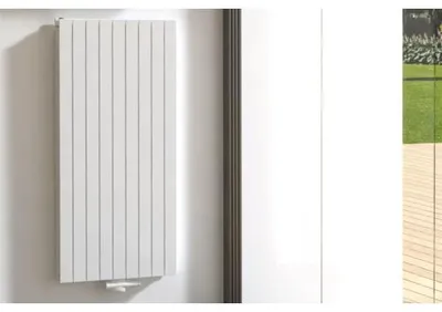 Produktbild von Rotheigner Designheizkörper PANEL 1400 x 662 mm weiß Anschluss Mittig unten