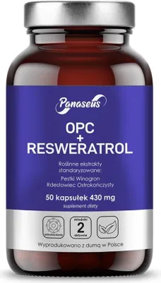 Zdjęcie produktu dla Suplementy Diety Panaseus Opc Resweratrol (50 kaps.) BI3530