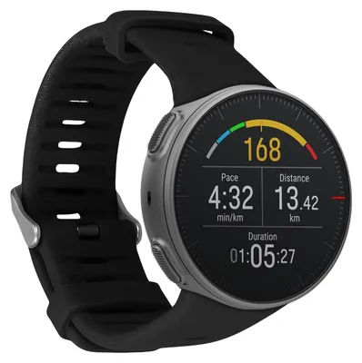 Produktbild von kwmobile Silikon Uhrenarmband für Polar Vantage V Armband - Ersatzarmband für Fitnesstracker - Wechselarmband Smartwatch - Schwarz