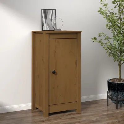 Image de vidaXL Sideboard brun miel 40x35x80 cm pin massif