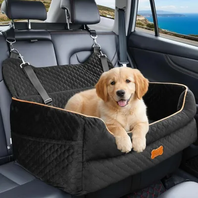 Hundeautositz, extra stabil, mit 3 Gurten, für mittlere/große Hunde