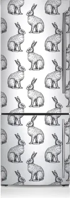 Produktbild von Kühlschrankmagnete Kühlschrank Magnetfolie Magnete Küche 60x205 cm - weiße Hasen
