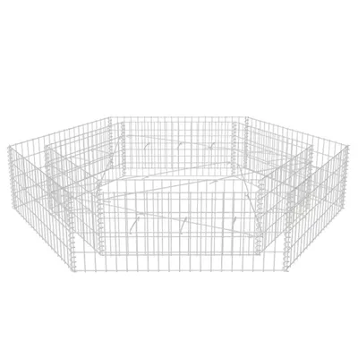 Zdjęcie produktu dla Podwyższona Donica Gabionowa, Sześciokąta, 200 X 173 X 40 Cm Lumarko!
