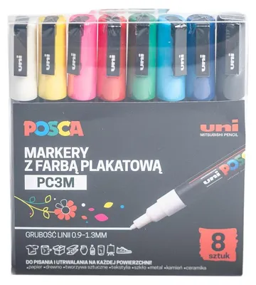 Immagine prodotto di Marcatori PC-3M 8 colori Posca Uni