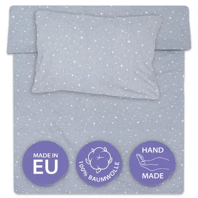 Produktbild von Bettwäsche 90x120 Kinder Baumwolle – Kinderbettwäsche Baby Jungen Mädchen Bettwäsche-Sets Bettbezug 90 x 120 cm Kissenbezug 40x60 Galaxie