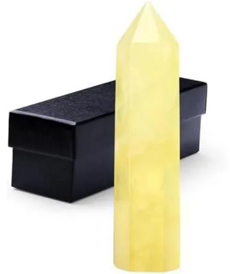 Obrázok produktu pre Citrínový turnec, liečivý kameň, 4 palce (9-10 cm), 1 kus, kameň na meditáciu a energiu