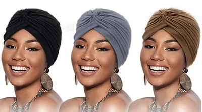 Produktbild von Labbe 3 Stück WeicheTurban-Kappen Turban-Hut Schlafmütze Kopfbedeckung für Fraue