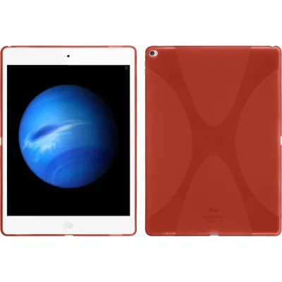 Produktbild von PhoneNatic Case kompatibel mit Apple iPad Pro 12.9 (2017) - rot Silikon Hülle X-Style + 2 Schutzfolien