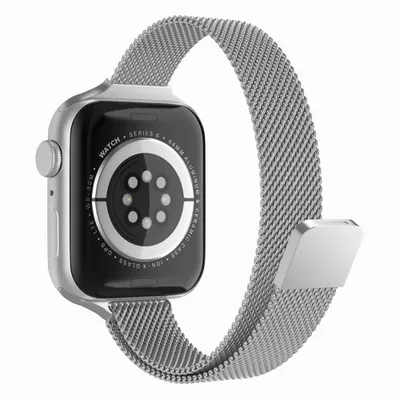 Obrázek produktu pro Techsuit Řemínek na hodinky (W034) - Apple Watch 1/2/3/4/5/6/7/8/SE/SE 2 (38/40/41 mm) - Stříbrný