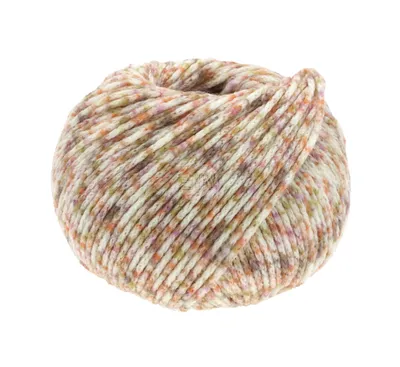 A ball of yarn on a white background.