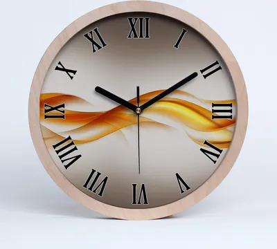 Produktbild von Holzuhr 20fi cm wanduhr - schwarze Spitzen - abstrakcjaale