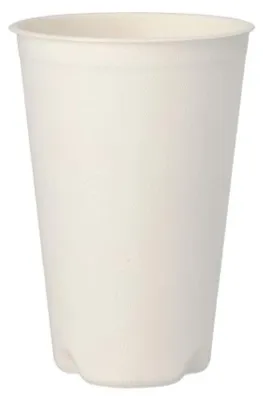 Produktbild von Trinkbecher Zuckerrohr "pure" 0,4 l Ø 9 cm · 13 cm weiss für Heißgetränke