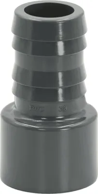 Produktbild von HAF 1x PVC Druckschlauchtülle mit 38mm x 50mm | Schlauchtülle x Klebestutzen | Schlauchverbinder aus grauem PVC-U | PN16 für Pool und Teich