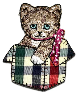 Obrázok produktu pre Mačka - záplata, nažehľovačka, nažehľovací obrázok, nášivka, nažehľovačka, veľkosť: 6,1 x 5,2 cm
