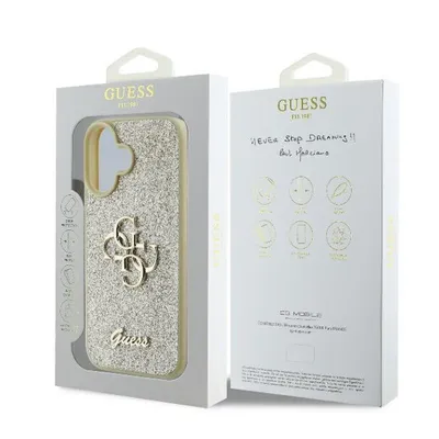 Produktbild von Guess Guhcp16Mhg4Sgd Iphone 16 Plus 6.7 Złoty/Gold Hardcase Fixed Glitter Big 4G