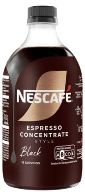 Obrázek produktu pro NESCAFÉ 13106063 NESCAFÉ ESPRESSO CONCENTRATE STYLE Black Instantní káva, jemná směs zrn Arabica a Robusta, 16 x 30,0 ml