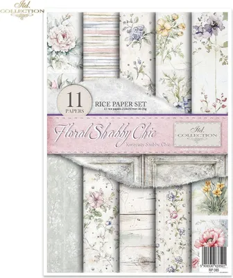 Produktbild von Reispapier-Set A4 für Decoupage – RP085 – Flower Melody Vol. 2 – ITD Collection