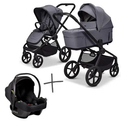 Produktbild von Moon Resea FOLD SET Kombi-Kinderwagen graphite inkl. Cosmo Babyschale