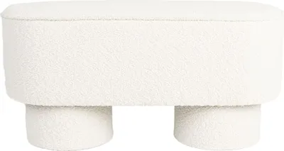 Produktbild von Housecraft Living Marcos Sitzbänke 93x35x44,5cm Bouclé Weiß