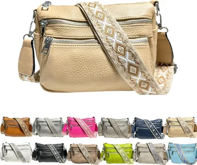 Produktbild von Handtasche Schultertasche Umhängetasche Cross Body Bag Damentasche Umhängen Khaki