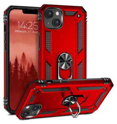 Produktbild von Armor Outdoor Handyhülle für Apple iPhone 15 Handy Panzer Case Cover Schutzhülle Farbe: Rot