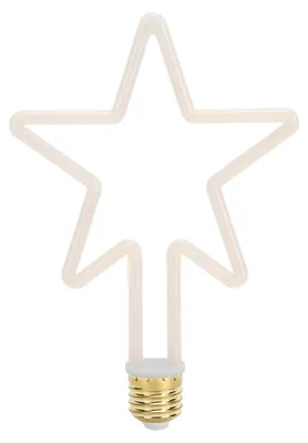 Image de Ampoule décorative LED E27/2700K 8 W, étoile à 5 branches, pour les fêtes en intérieur, 220-240 V