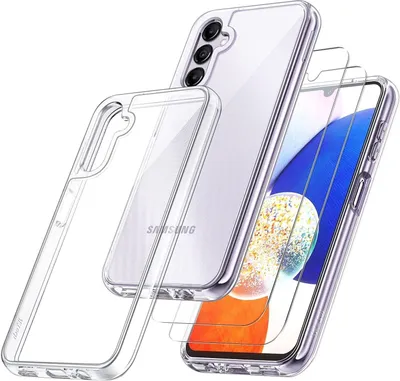 Immagine prodotto di Cover + vetro protettivo 2X per Samsung Galaxy A14 5G Custodia blindata 9H a schermo intero