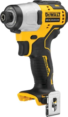 A DeWALT impact driver is shown against a white background.