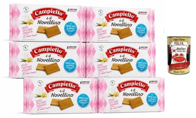 Produktbild von Campiello Italian Gourmet Bundle Novellino Ohne Zucker Kekse 6x350g 2,1kg Polpa