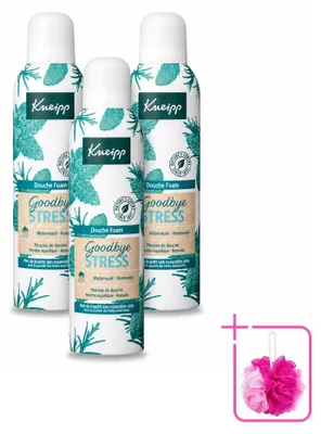 Produktbild von 3 x Kneipp Duschschaum Goodbye Stress - Wasserminze & Rosmarin - 200 ml - Sparpackung - 3 Stücke