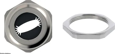 Produktbild von LAPP Flachkabelverschraubung mit Gegenmutter M40x1,5 Messing (CuZn) vernickelt Gewindelänge 9,0mm - 1 Stück