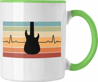 Produktbild von Trendation - Gitarrenspieler Geschenk Tasse Männer Frauen Gitarre Geschenkidee Gitarristen Gitarrist Geschenke (Grün)