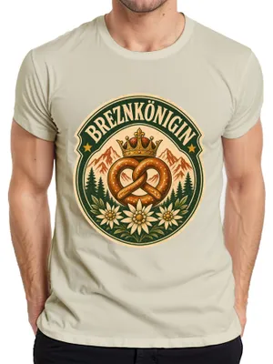 Obrázek produktu pro Královna Brezen, koruna z preclíků, alpské edelweiss, Bavorsko, kožené kalhoty, tradiční dámské šaty, pánské tričko, přírodní barva, velikost S