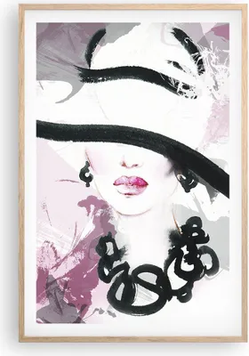 Produktbild von Gerahmtes Poster - Rahmen in heller Eiche - Frau Abstraktion - 61x91,5 cm - Wand Bild - Wanddeko - Wandbilder - Kunstposter - Wandposter - Bilderrahmen - Bilder - Kunstdruck - Wandbild P2NPA61x91-3690