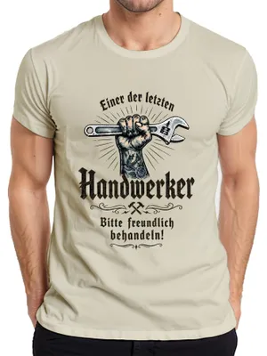Productafbeelding van Een van de laatste ambachtslieden. Vriendelijk verzoek: statement-shirt met sarcasme. Herenmodel. Natuurlijk. Groot