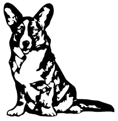 Productafbeelding van Metalen Corgi Wanddecoratie voor Binnen en Buiten