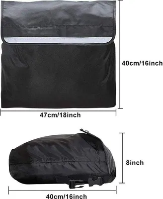 Imagen del producto de Tomivo® Bolsa grande para silla de ruedas (45 x 45 cm), mochila impermeable de Oxford, color – Reflectante de 33x2,5 cm, cierre de velcro, correas de agarre ajustables, capacidad de carga de 8 kg