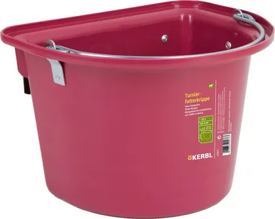 Zdjęcie produktu dla Żłób na paszę z zawiesiem i pałąkiem, 12 l, różowy, Kerbl