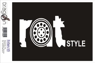 Produktbild von Aufkleber / Autoaufkleber - JDM / Die cut / Auto / OEM - Rat style 210x100mm schwarz - Heckscheibe / Heckscheibenaufkleber