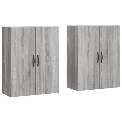Produktbild von Wandschränke 2 Stk. Grau Sonoma Holzwerkstoff
