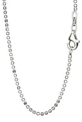 Produktbild von NKlaus Kugelkette aus 925 Silber, breite Halskette, 45cm, 1,5mm