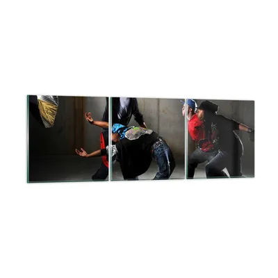 Produktbild von Bilder auf glas - Gleichgewicht Tänzer springen - 90x30cm - Glasbilder - Wandbilder - Kunstdruck - zum Aufhängen bereit - Wanddekoration aus Glas - Glas Bilder - Wandbild auf Glas - GCA90x30-2126