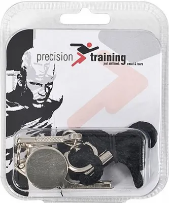 Produktbild von Precision Metallpfeife mit Lanyard Sportzubehör schwarz-silber