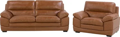 Produktbild von BELIANI Sofa Set Braun Spaltleder Sitzgruppe Retro Wohnzimmer