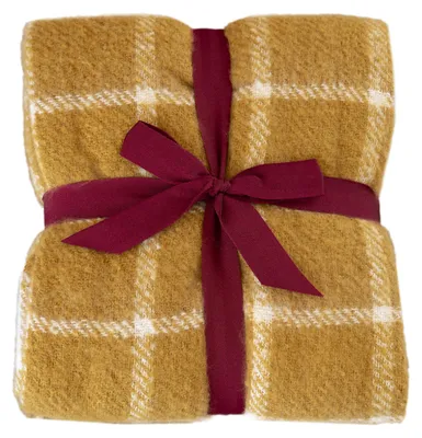 Produktbild von Kariertes Plaid in Mohair-Optik mit Fransen
